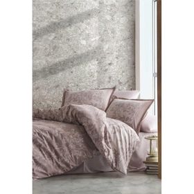 Clasy Harrisa V1 Bej Saten Çift Kişilik Nevresim Takımı
