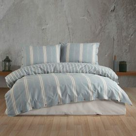 Clasy Kasara V1 Mavi Native Serisi Çift Kişilik Nevresim Takımı