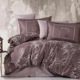 Clasy Loft Kahve Çift Kişilik Saten Nevresim Takımı