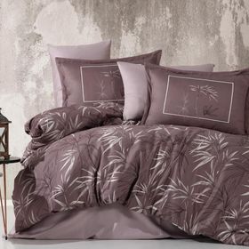 Clasy Loft Kahve Çift Kişilik Saten Nevresim Takımı