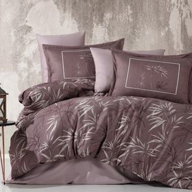 Clasy Loft Kahve Çift Kişilik Saten Nevresim Takımı