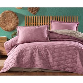Clasy Lorna V4 Ranforce Gül Kurusu Çift Kişilik Yatak Örtüsü Set