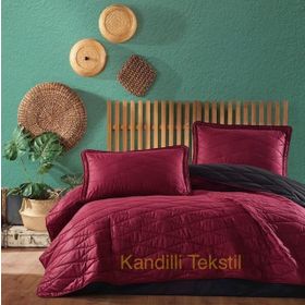 Clasy Lorna V5 Ranforce Bordo Çift Kişilik Yatak Örtüsü Seti