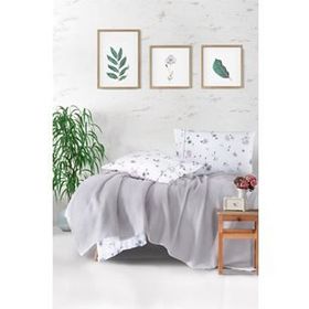 Clasy Metali Butik V5 Bej Tek Kişilik Pike Takımı