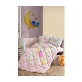 Clasy Moon Pamuk Ranforce Pembe Bebek Uyku Seti Takımı