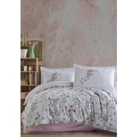Clasy Novara V1 Pembe Ranforce Çift Kişilik 200x220 cm Nevresim Takımı