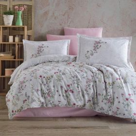 Clasy Novara V1 Pembe Ranforce Çift Kişilik 200x220 cm Nevresim Takımı