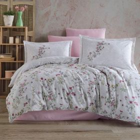 Clasy Novara V1 Pembe Ranforce Çift Kişilik 200x220 cm Nevresim Takımı