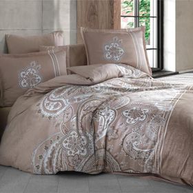 Clasy Pellini V1 Kahve 200x220 cm Saten Çift Kişilik Nevresim Takımı