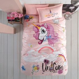 Clasy Pink Dreams V1 Pudra Ranforce Tek Kişilik Nevresim Takımı
