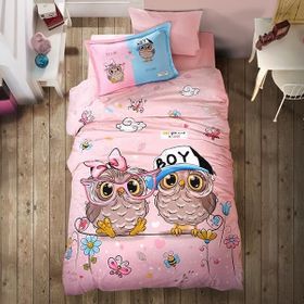 Clasy Puhu Pembe Ranforce Tek Kişilik Nevresim Takımı