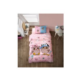 Clasy Puhu Pembe Ranforce Tek Kişilik Nevresim Takımı