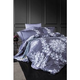 Clasy Ranforce 200x220 cm Melrose Gri Çift Kişilik Nevresim Takımı
