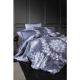 Clasy Ranforce 200x220 cm Melrose Gri Çift Kişilik Nevresim Takımı