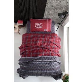 Clasy Ranforce Campus V1 Kapitone Bordo Tek Kişilik Yatak Örtüsü