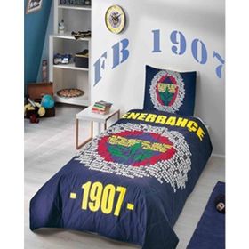 Clasy Ranforce Fenerbahçe Marşlı Logo Tek Kişilik Yatak Örtüsü