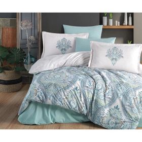Clasy Ruma V1 Mint 240x220 cm Ranforce Çift Kişilik Nevresim Takımı