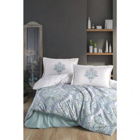 Clasy Ruma V1 Mint 240x220 cm Ranforce Çift Kişilik Nevresim Takımı
