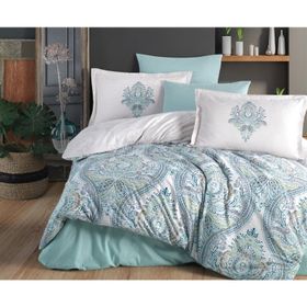 Clasy Ruma V1 Mint 240x220 cm Ranforce Çift Kişilik Nevresim Takımı