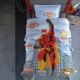 Clasy Süperhero V1 Ranforce Tek Kişilik Yatak Örtüsü