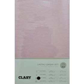 Clasy V12 Pembe Lastikli Tek Kişilik Çarşaf Seti
