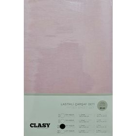 Clasy V12 Pembe Lastikli Tek Kişilik Çarşaf Seti