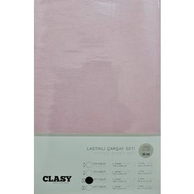 Clasy V12 Pembe Lastikli Tek Kişilik Çarşaf Seti