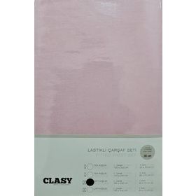 Clasy V12 Pembe Lastikli Tek Kişilik Çarşaf Seti