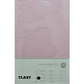 Clasy V12 Pembe Lastikli Tek Kişilik Çarşaf Seti
