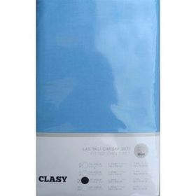 Clasy V16 Lastikli Mavi Çift Kişilik Çarşaf Seti
