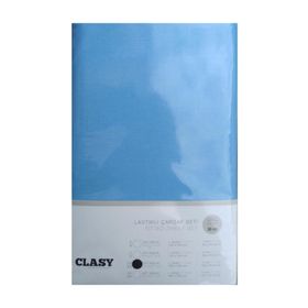 Clasy V16 Lastikli Mavi Çift Kişilik Çarşaf Seti