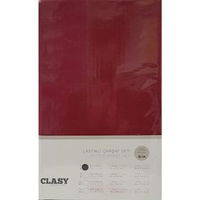 Clasy V3 Lastikli Bordo Tek Kişilik Çarşaf Seti
