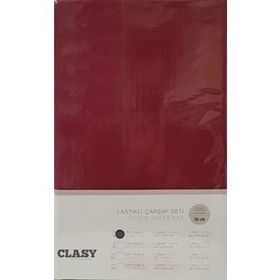 Clasy V3 Lastikli Bordo Tek Kişilik Çarşaf Seti