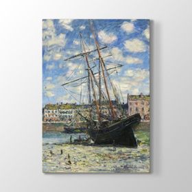 Claude Monet - Boat Lying At Low Tide Tablosu
