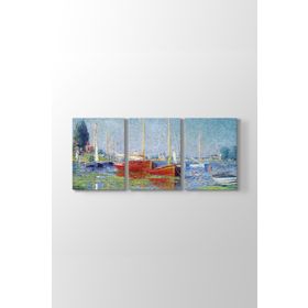 Claude Monet - Red Boats At Argenteuil Tablosu