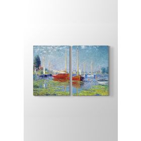 Claude Monet - Red Boats At Argenteuil Tablosu