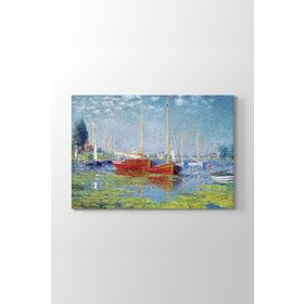 Claude Monet - Red Boats At Argenteuil Tablosu