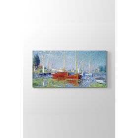 Claude Monet - Red Boats At Argenteuil Tablosu