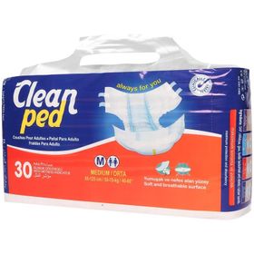Cleanped Medium 30 Adet Beyaz Yetişkin Hasta Bezi