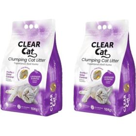 Clear Cat 10 kg x 2 Adet Lavanta Kokulu Kedi Kumu