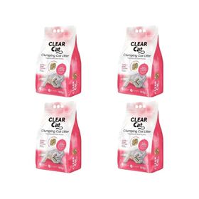 Clear Cat 4x10 L İnce Pudralı Topaklanan Bentonit Kedi Kumu