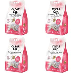 Clear Cat 4x10 L İnce Pudralı Topaklanan Bentonit Kedi Kumu