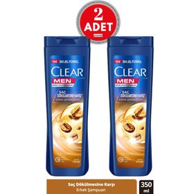 Clear Men 2x350 ml Saç Dökülmesine Karşı Kahve Çekirdeği Özü Kepeğe Karşı Etkili Şampuan