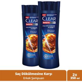 Clear Men 2x350 ml Saç Dökülmesine Karşı Kahve Çekirdeği Özü Kepeğe Karşı Etkili Şampuan