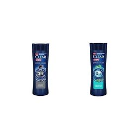 Clear Men 3 in 1 Arındırıcı Kömür ve Clear Men 3 in 1 Ferahlatıcı Mentol Etkisi Saç Yüz Vücut İçin 350 ml Şampuan & Duş Jeli