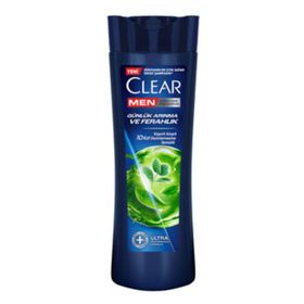 Clear Men 3x350 ml Günlük Arınma ve Ferahlık Şampuan ve Şampuan Fırçası