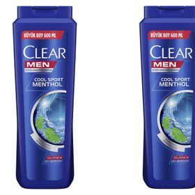 Clear Men Cool Sport Menthol Kepeğe Karşı Etkili 2x600 ml Şampuan