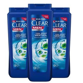 Clear Men Erkek Cool Sport Menthol Kepeğe Karşı Etkili 3x485 ml Şampuan