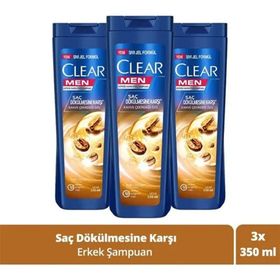 Clear Men Kahve Çekirdeği Özlü 3x350 ml Şampuan