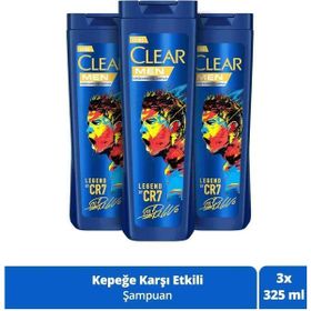 Clear Men Kepeğe Karşı Etkili 3x325 ml Legend By Cr7 Cristiano Ronaldo Şampuan